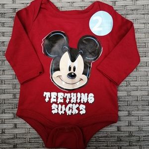 Mickey Mouse Disney Baby Onesie and Hat Set